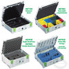 Festool Systainer with universal foam or plastic compartment inserts.