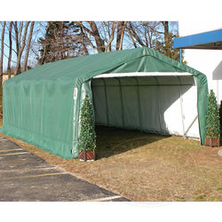 Shelter King All Weather Extended Shelter 12W X 24L X 8H House Style, Gray