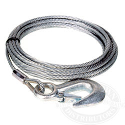 7/32 X 50 Trailer Winch Cable and Hook