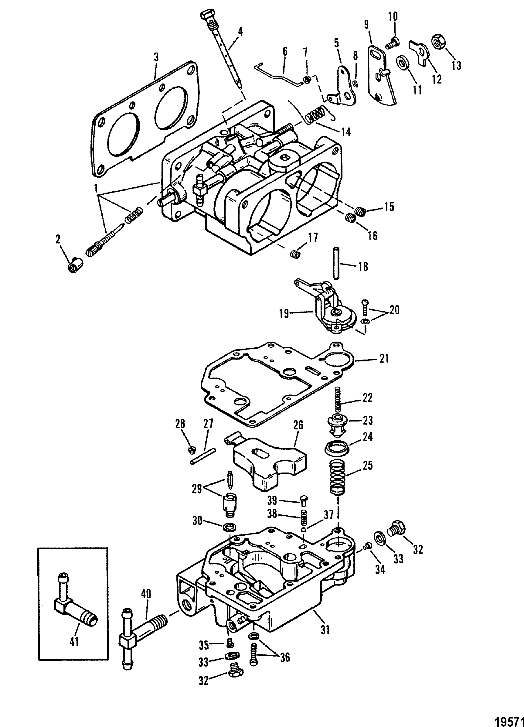 Carburetor FOR MARINER / MERCURY 135 / 150 / 175 200 2.5L XR4/MAGNUM II