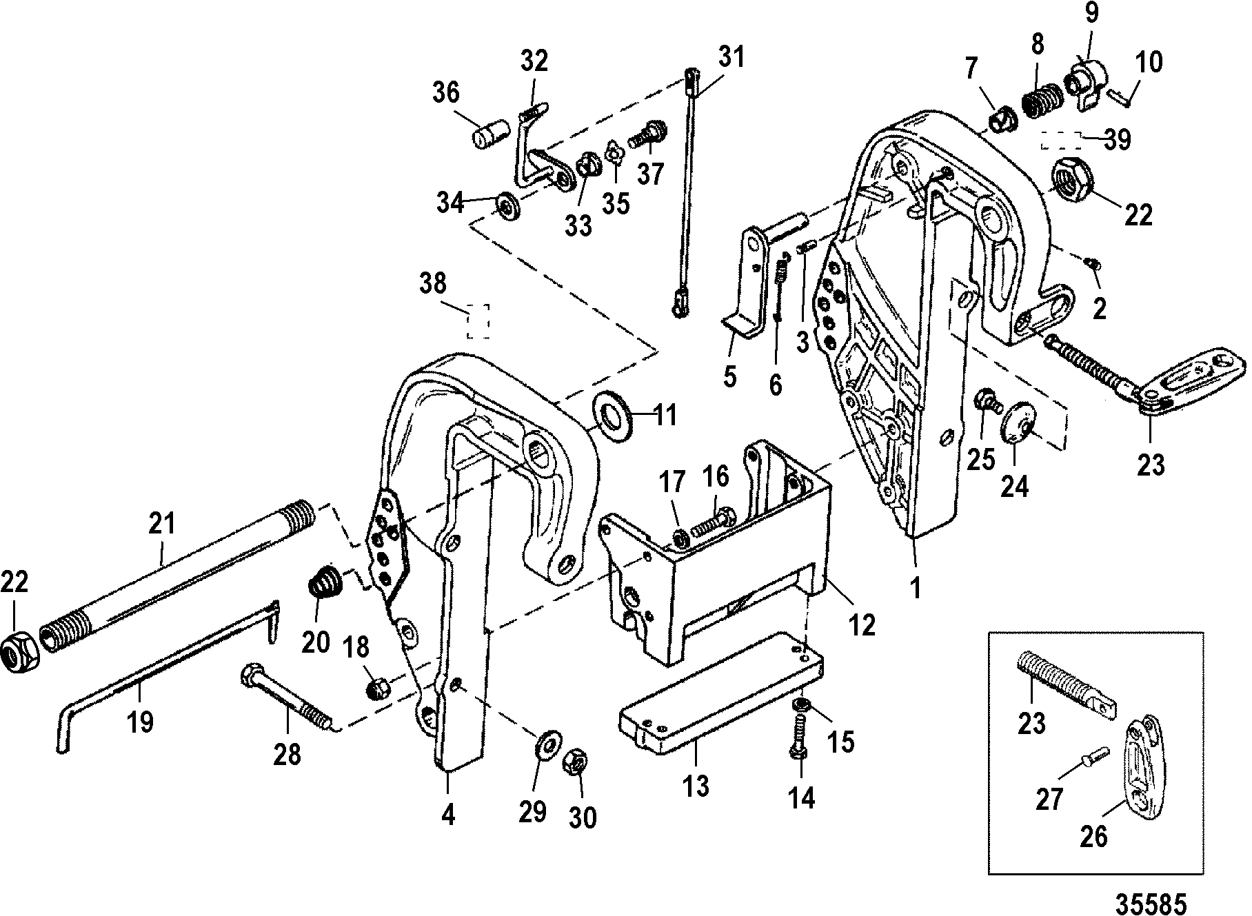 mercury f9 9 f15 bigfoot Array - clamp bracket manual for mariner mercury  55 60 45 jet 60 bigfoot rh jamestowndistributors