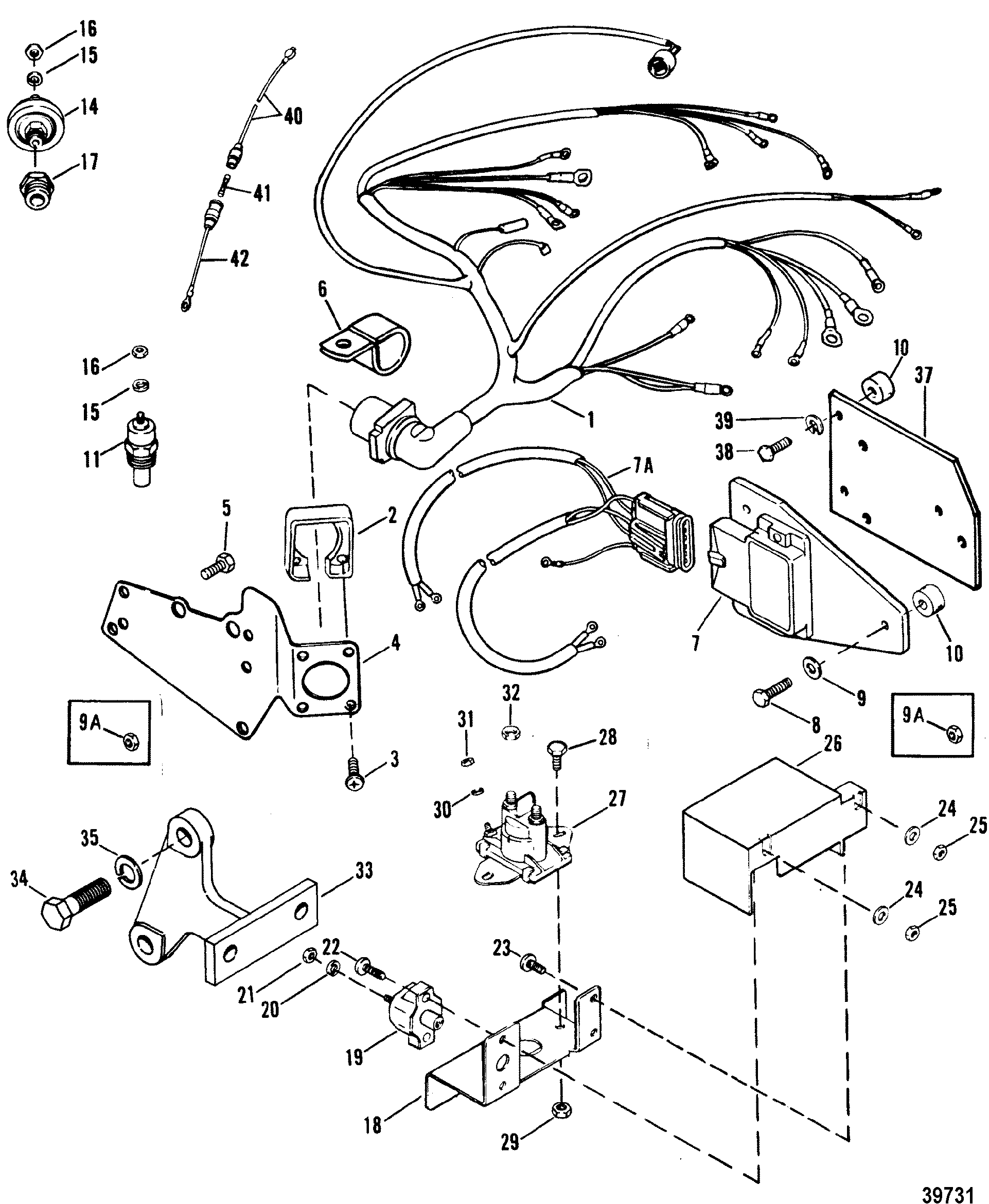 WIRING HARNESS, ELECTRICAL AND IGNITION FOR MERCRUISER 7.4L BRAVO