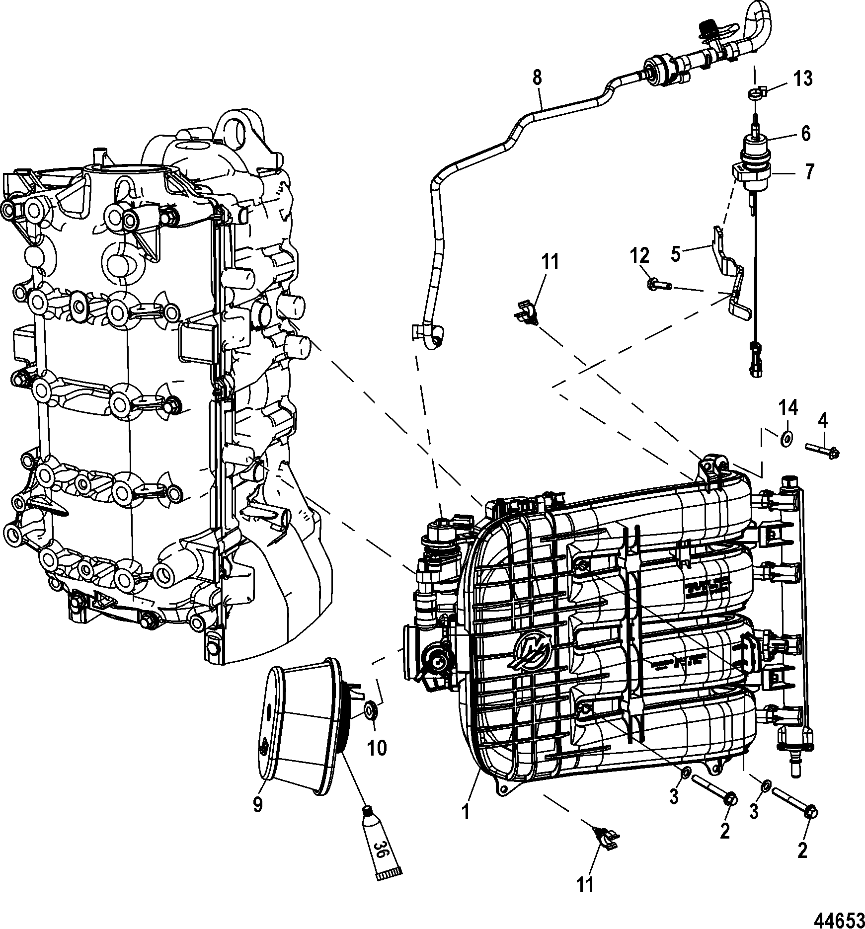 Integrated Air Fuel Module FOR MARINER / MERCURY 75/80/90/100/115 EFI 4- STROKE