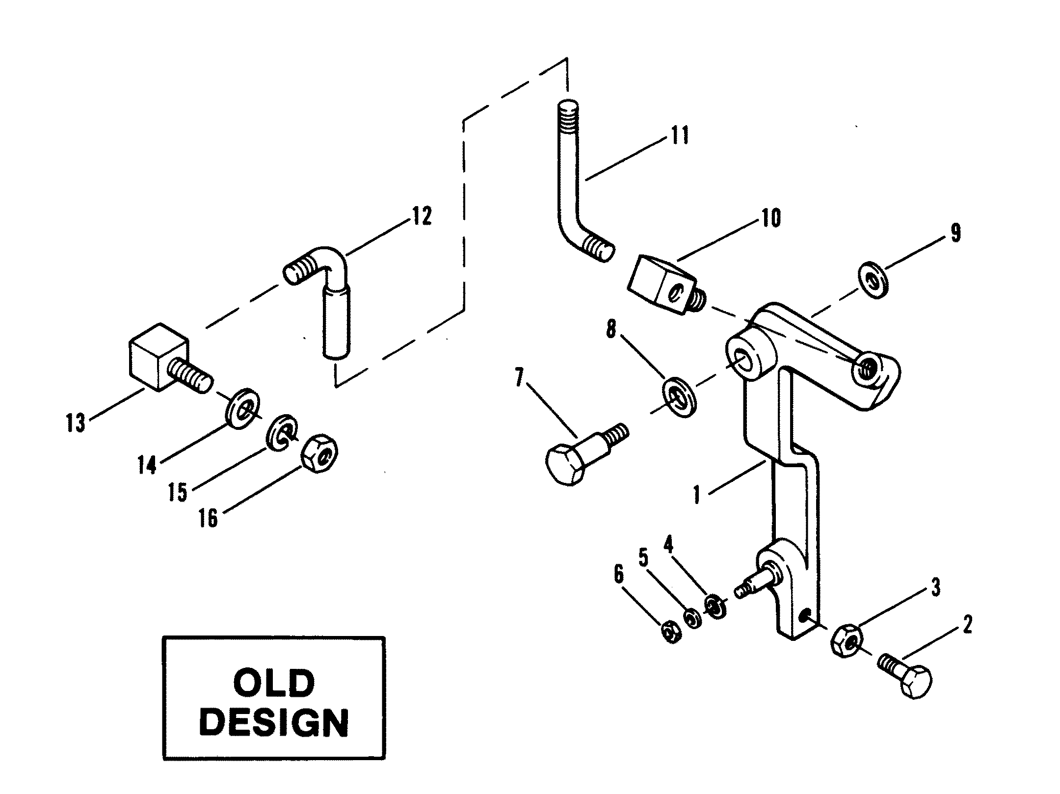 THROTTLE COMPONENTS (OLD DESIGN) FOR MERCRUISER 120 H.P./2.5L140 H.P./3.0L R/MR/ALPHA