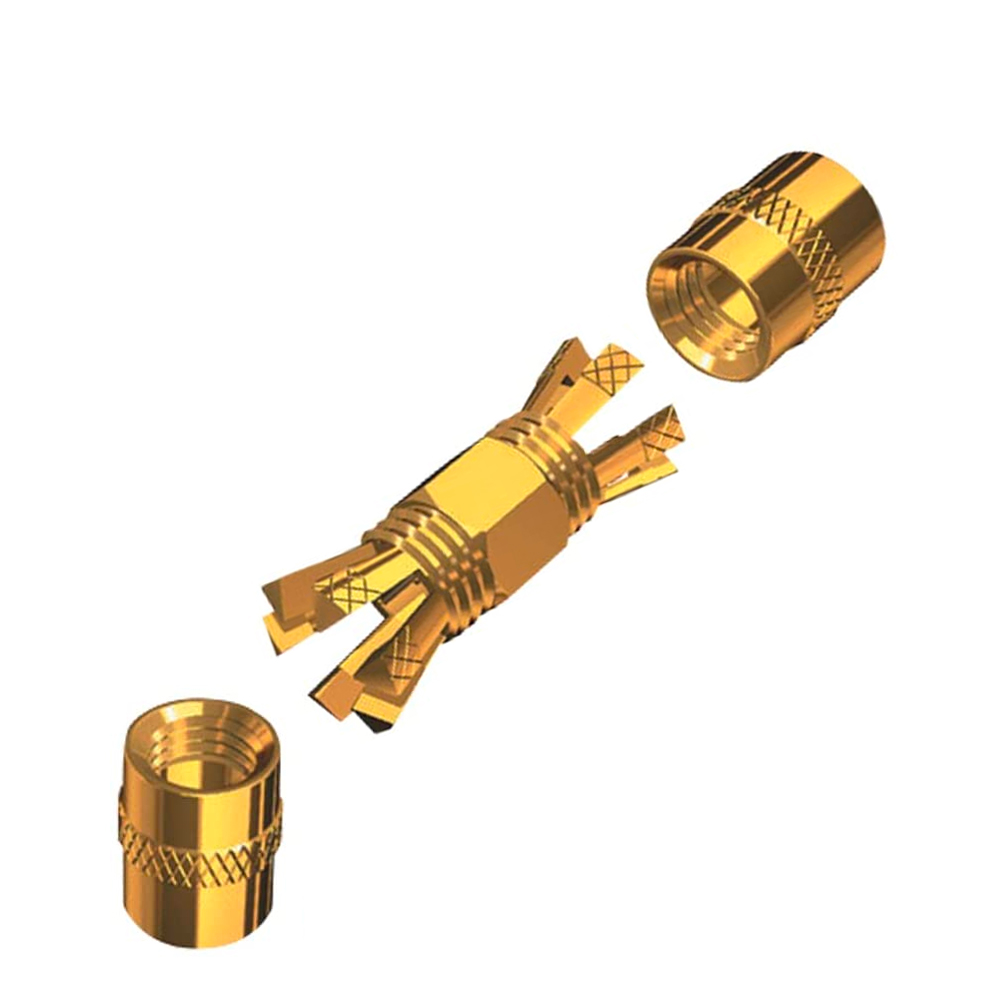 Shakespeare PL-258-CP-G Centerpin Gold Solderless Barrel Splice Connector for coaxial cables