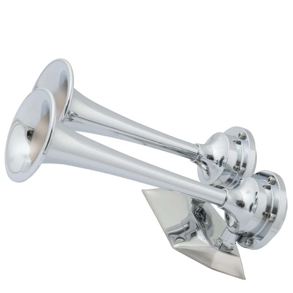 Chrome Dual Trumpet Mini Air Horn
