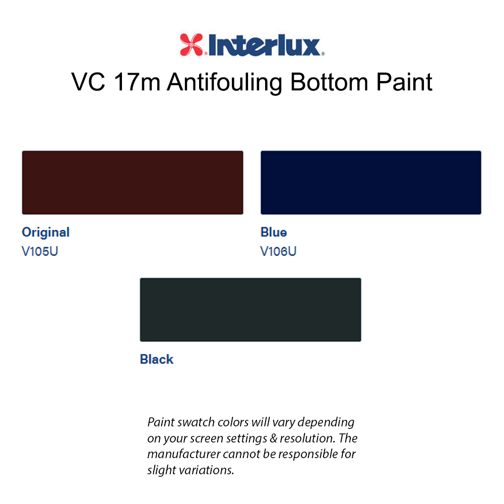 Interlux VC 17m Antifouling Bottom Paint Color Chart