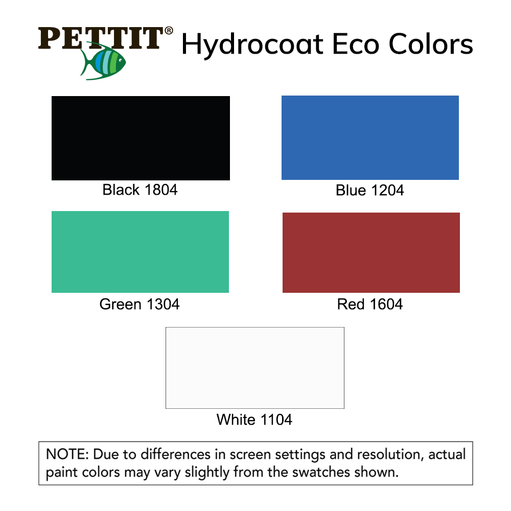 Pettit Hydrocoat Eco Bottom Paint Color Chart