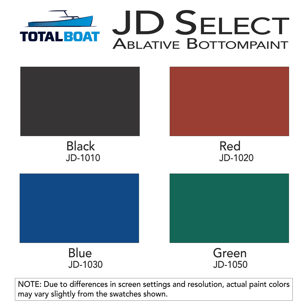TotalBoat JD Select Bottom Paint Color Chart