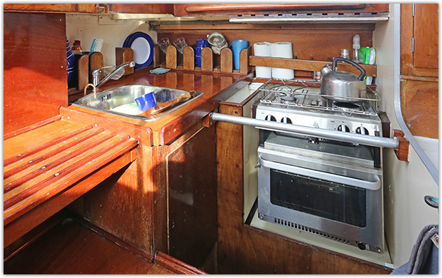 Cohoe IV's modified galley
