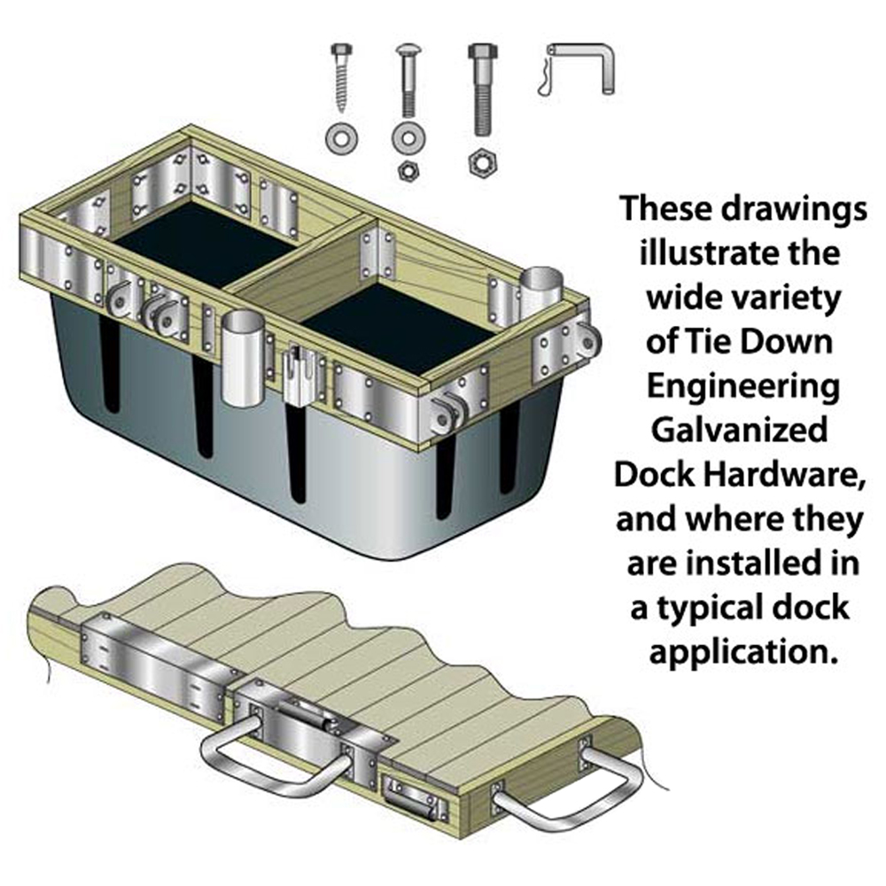 Dock Hardware Galvanized Connector Pin Set