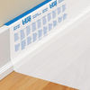 Scotch Blue Pre-Taped Painters Plastic applied to baseboard