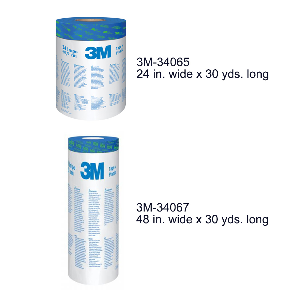 3M Painters Plastic 24 and 48 inch rolls that are 30 yards long