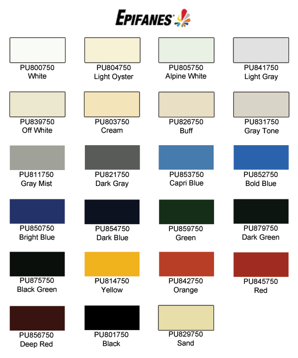 Epifanes Colour Chart