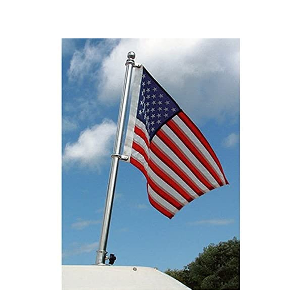 316 Stainless Steel SDENSHI 18 inch 457mm Marine Boat Flag Pole Fit for 1 inch Rails