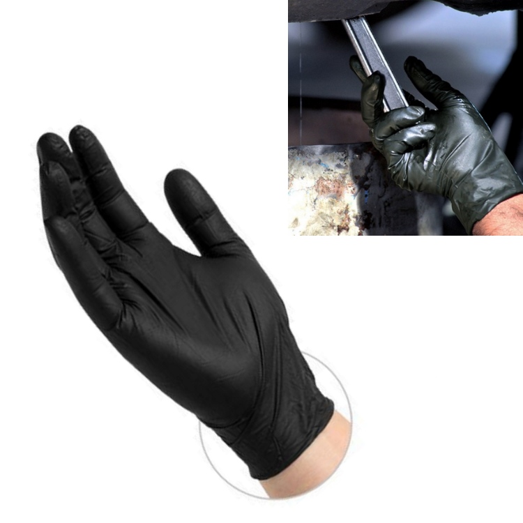 Black Nitrile Gloves Detail