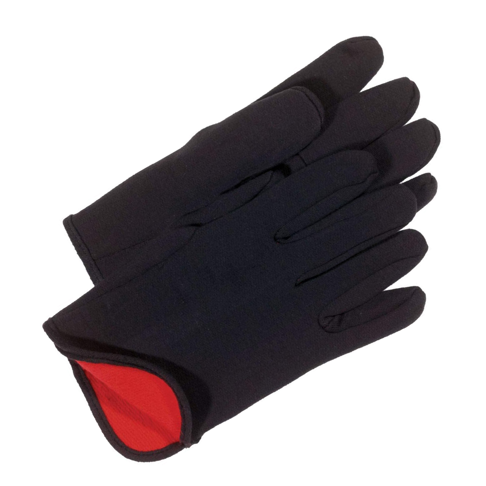 Boss Cotton Red Fleece Lined Jersey Gloves