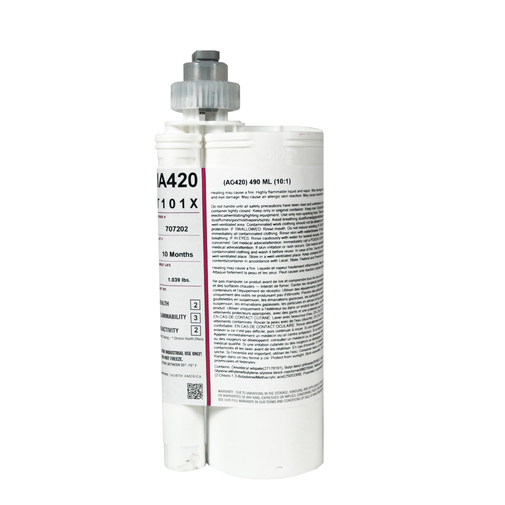 Plexus AO 420 High Strength Fast Cure Adhesive Front