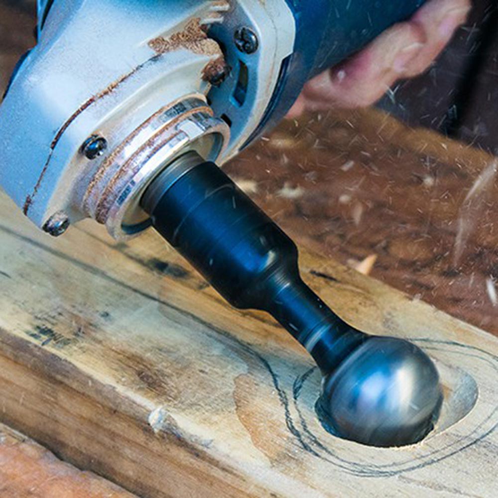 Using the ball gouge to concave shape wooden spoons