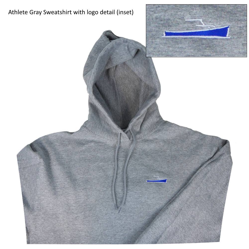 Fleece Lined Sweatshirt Athlete Gray with logo detail