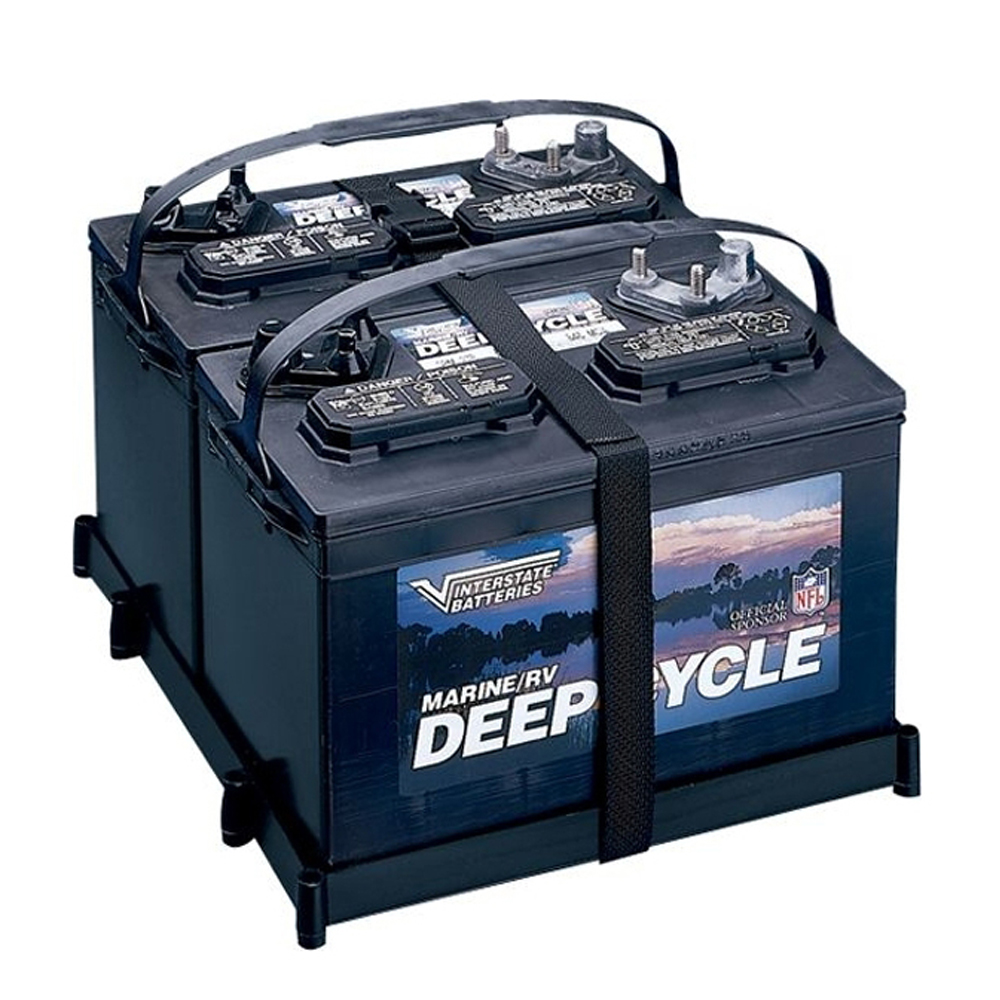 TH Marine Dual Battery Tray - Group 27 Batteries