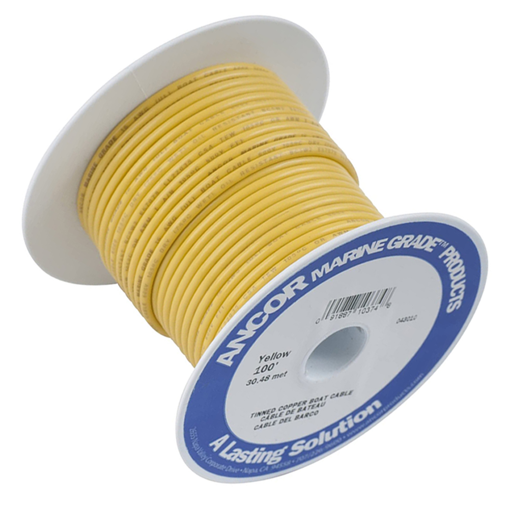 14-Gauge, White, 100-Feet Ancor 104910 Marine Grade Electrical Primary Tinned Copper Boat Wiring