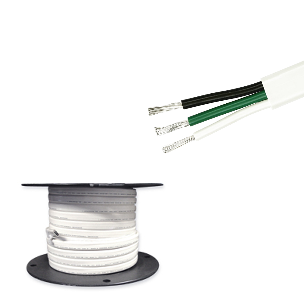 Marine Triplex 3-Wire Tinned Cable (Black, White and Green)