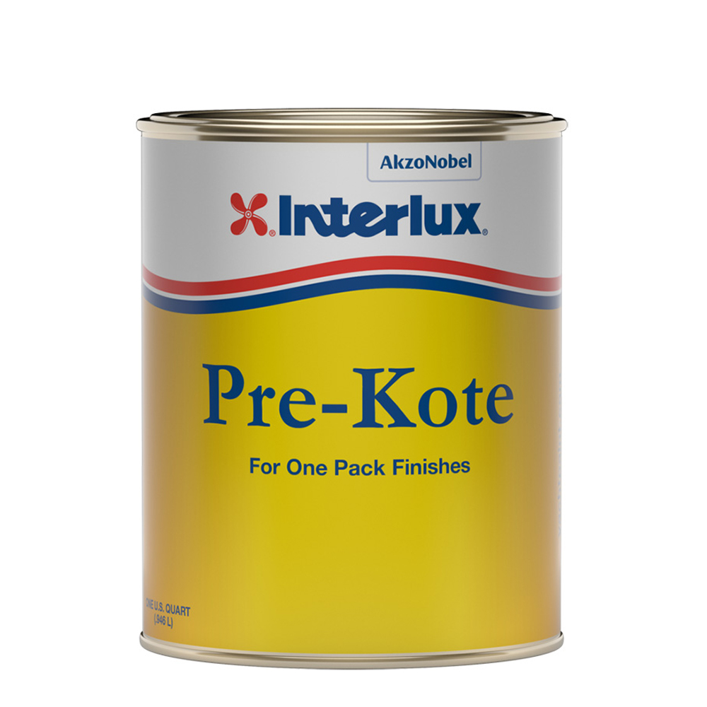 Interlux Pre-Kote Primer for One-Part Finishes, toplac primer, one part topside primer quart