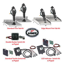 Lenco Electric Complete Trim Tab Kits with Switch Kits