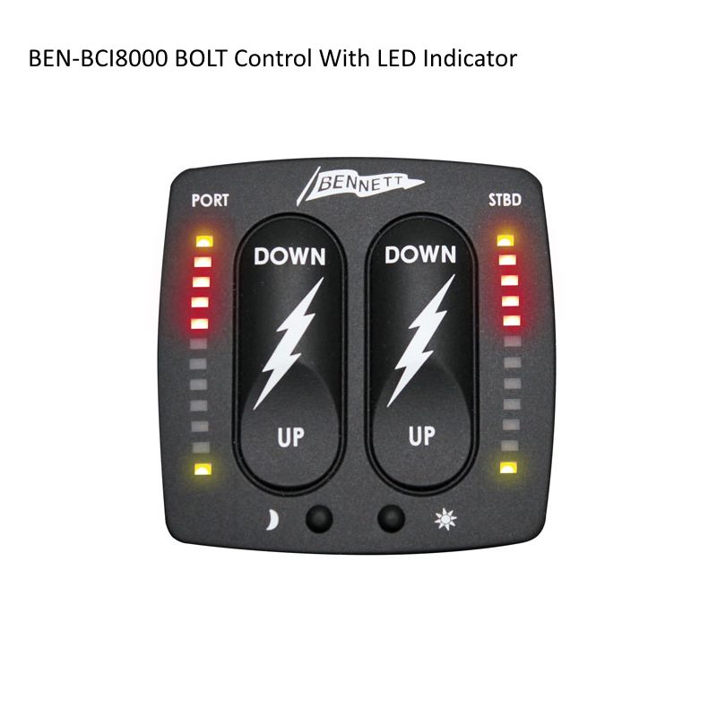 Bennett BOLT Trim Tab System Rocker Switch Controls - With LED Indicator