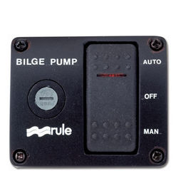 Rule 3-Way Panel Lighted Rocker Bilge Pump Switch