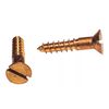 #10 Flat head slotted bronze wood screws made of silicon bronze