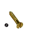 #2 Brass Wood Screws Flat Head Slotted