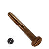 #24 Flat head slotted bronze wood screws made of silicon bronze