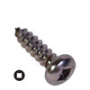 #8 Square Drive Pan Head Self Tapping Screws in 18-8 Stainless Steel