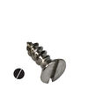 #10 Flat head straight slot or slotted drive self tapping screws made of stainless#10 Flat head straight slot or slotted drive self tapping screws made of stainless steel. Sometimes called sheet metal screws or self tappers, these fasteners are comm steel