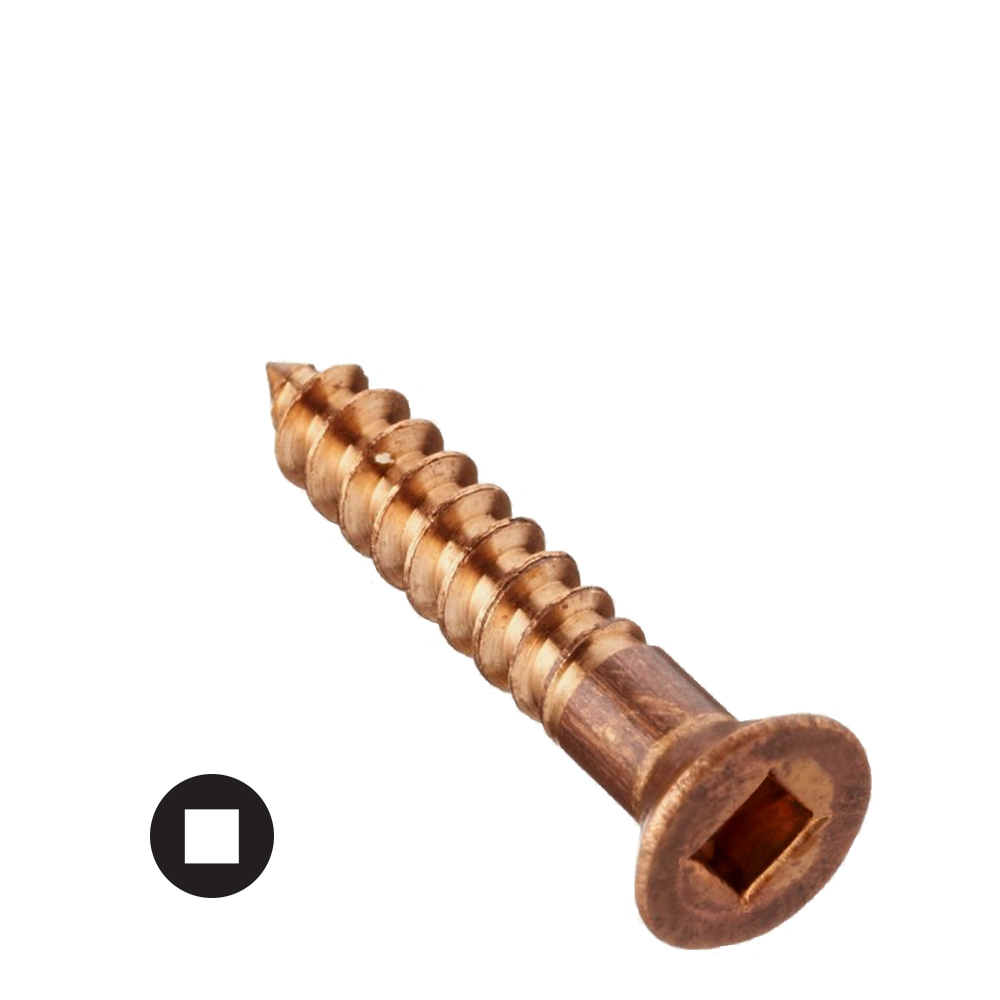 square drive bronze wood screws #8