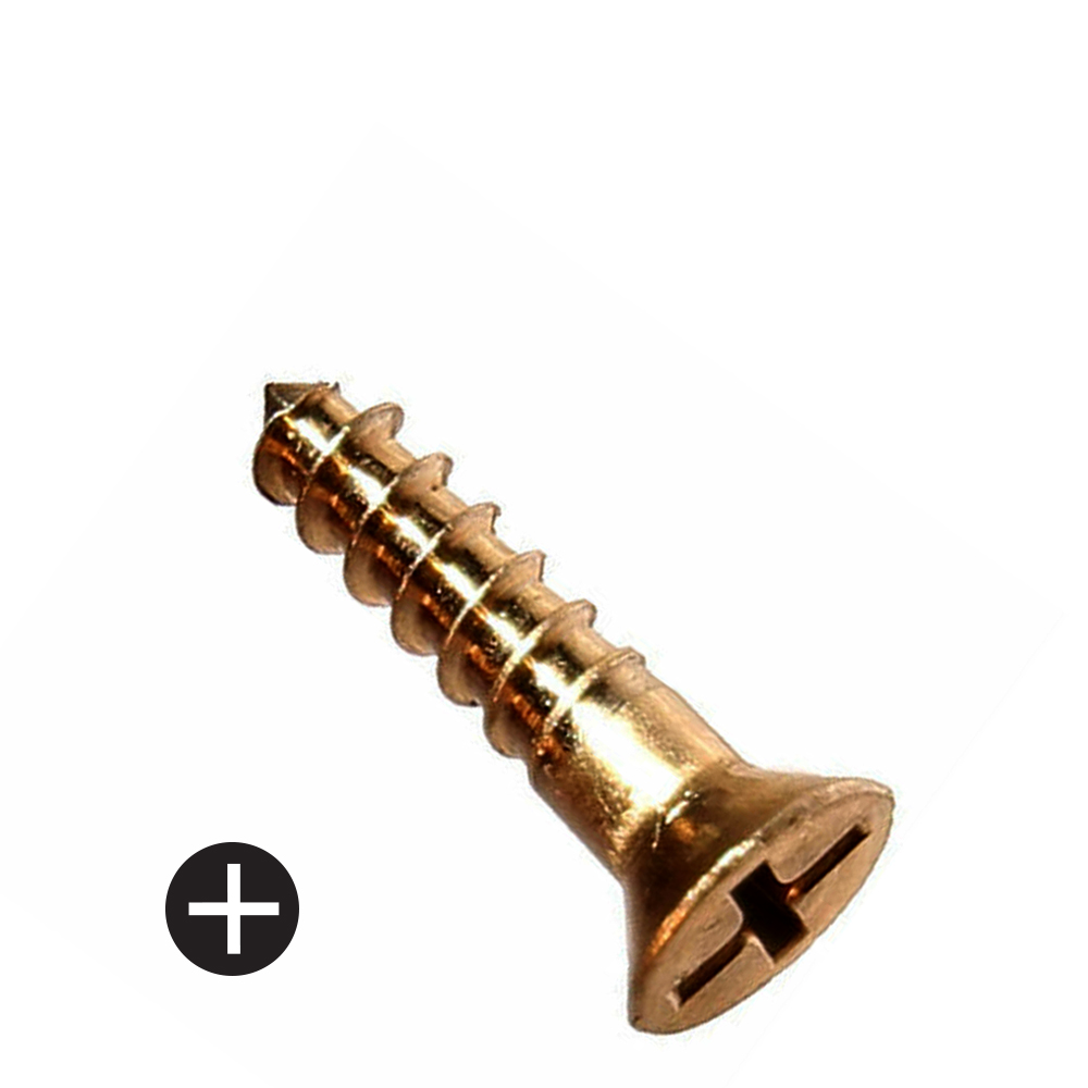 15 pcs #8 X 3/4" Wood Screws Flat Slot Silicon Bronze 