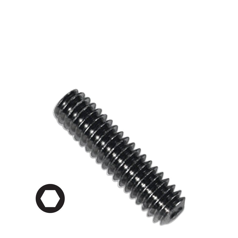 5/16 - 24 fine thread socket set screws made of 18-8 stainless steel
