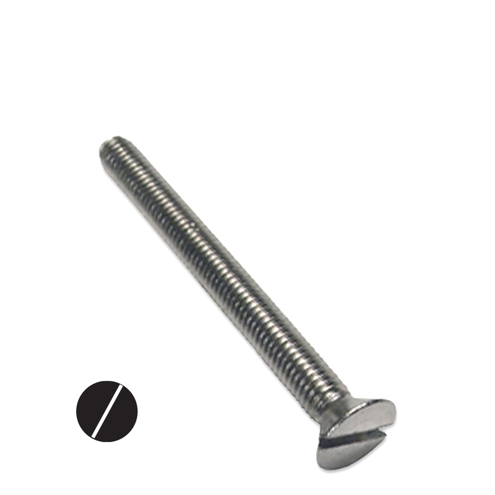 5/16-18 Stainless Steel Flat Head Slotted or straight slot drive Machine Screws