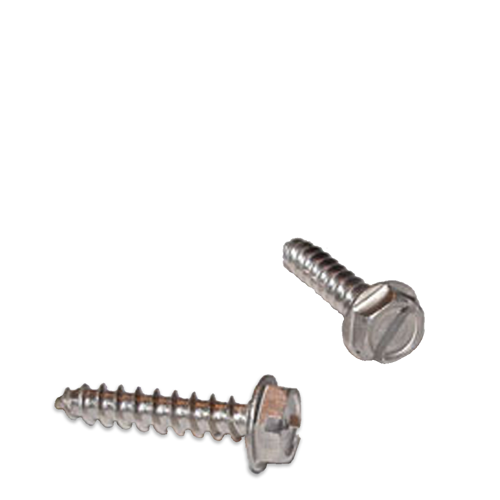 #10 Hex Slotted Washer Head Self Tapping Screws made of 18-8 stainless steel