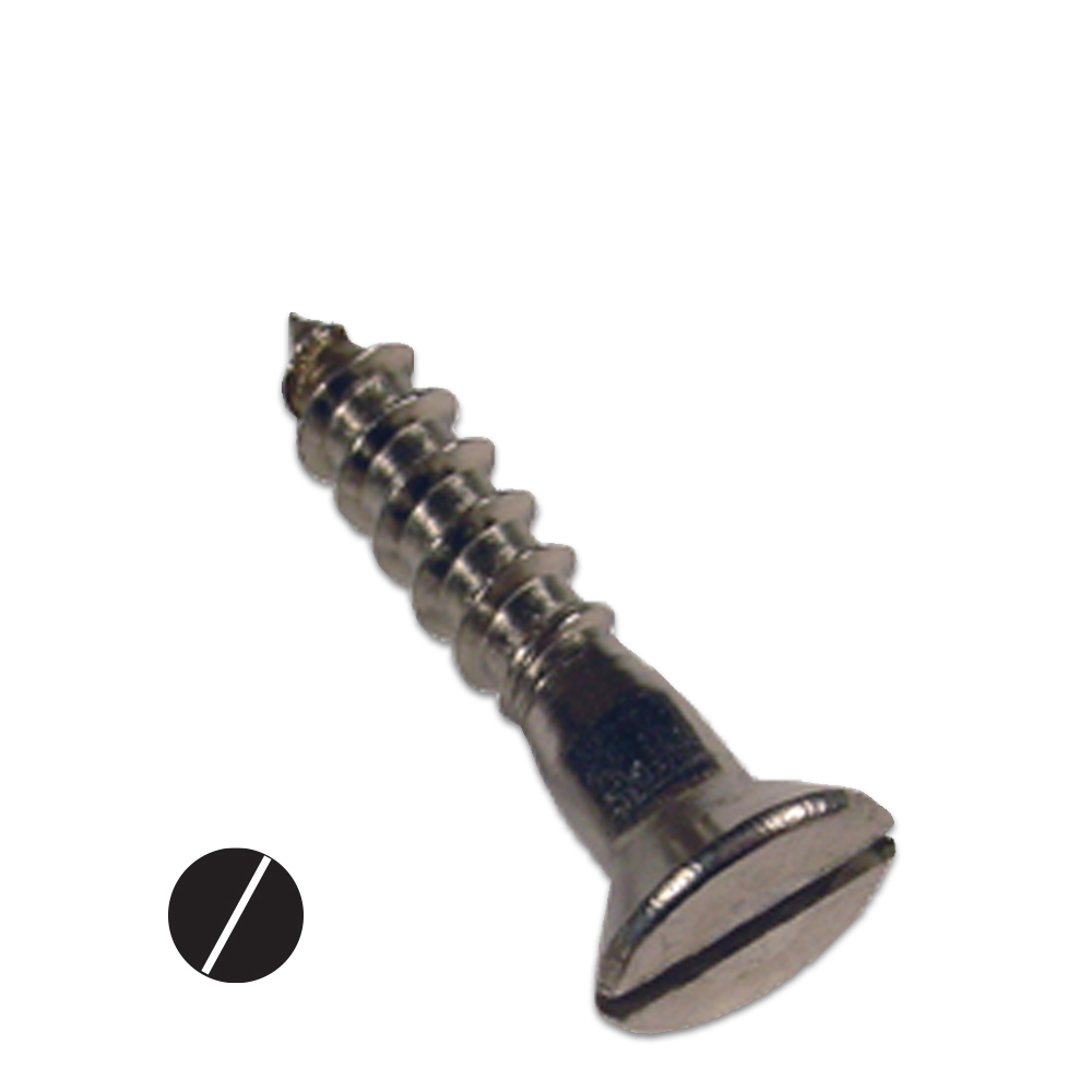 #5 Stainless steel flat head slotted wood screws