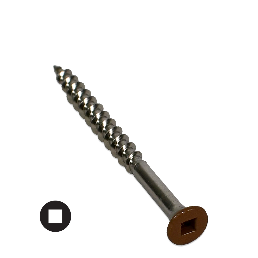 S/S Painted Wood Screws Bugle Head Square Drive