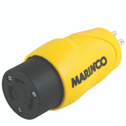 Marinco Shore Power 30A to 15A Straight Blade One-Piece Male Adapter