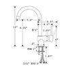 Scandvik Nordic tall J spout galley faucet Mixer dimensions