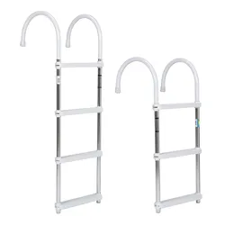 Pactrade Marine Boat Outboard Fiberglass Swim Platform With 2-Step Telescopic Ladder – Model PD030102L