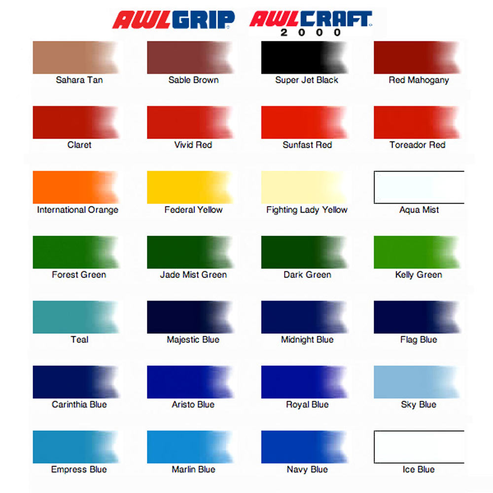 Awlgrip Polyester Urethane Topcoat Color Chart