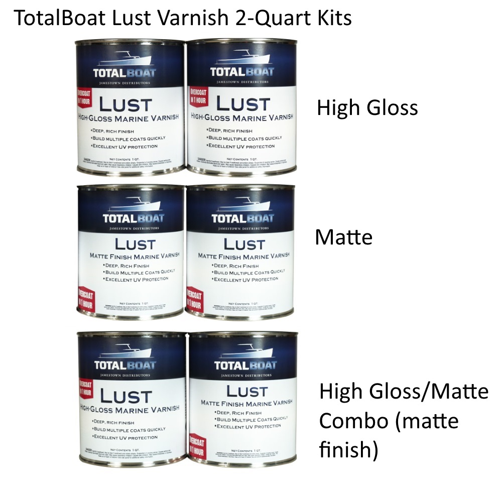 TotalBoat Lust Marine Spar Varnish 2 Quart Kits