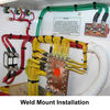 Weld Mount White Nylon Wire Tie installation