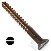 #20 Bronze Wood Screws Flat Head Slotted